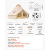 VEVOR Oxford Bell Tent, 4 Seasons 13.12 ft Yurt Tent for Camping with Stove Jack, Waterproof Breathable Holds up to 4 People with Zipped Detachable Floor, Family Camping Glamping Outdoor Hunting Party