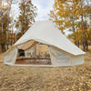 VEVOR Canvas Bell Tent, 4 Seasons 19.7 x 13.12 x 10.17 ft Yurt Tent for Camping with Stove Jack, Poly-Cotton Canvas Breathable Holds up to 12 People, for Family Camping Glamping Outdoor Hunting Party
