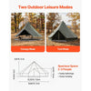 VEVOR Canvas Bell Tent, 4 Seasons 9.84 ft Yurt Tent for Camping with Stove Jack, Canvas Breathable Holds up to 3 People with Zipped Detachable Floor, for Family Camping Glamping Outdoor Hunting Party