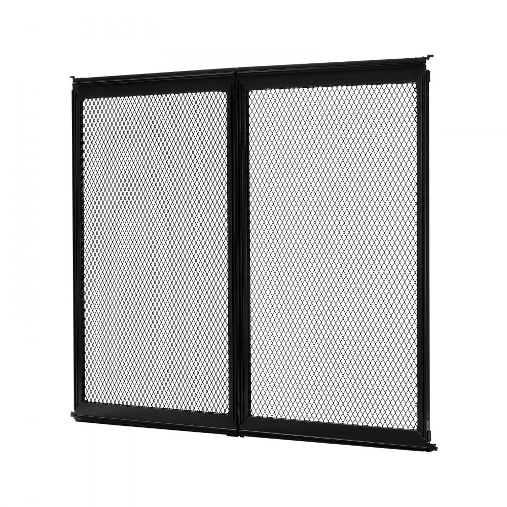 VEVOR RV Screen Door Protector, 22.5 x 20 inch Door Grille, Easy to Install and Disassemble, Reinforced Breathable Protective Mesh, Aluminum Alloy Camper RV Entry Protector for Pet Protection, Black