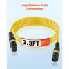 VEVOR XLR Cable 3.3 ft, 10 Pack, Shielded Balanced DMX Male to Female Microphone Cables, Gold-Plated 3-Pin XLR Mic Speaker Cord Wire, for Stage Lighting, Microphones, Amplifier, Mixer, Speaker Systems