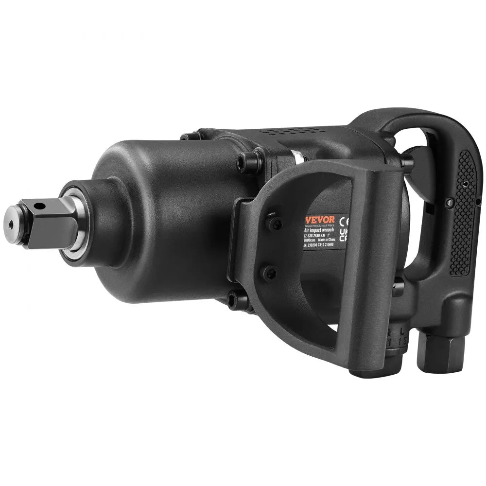 VEVOR 1 Inch Air Impact Wrench, Up to 2730 ft-lbs Reverse Torque Output 1" Pneumatic Impact Gun Lightweight w/ 2 Handles for Heavy Duty Repairs and Maintenance