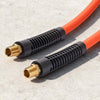 VEVOR Air Hose, 3/8'' x 25FT Hybrid Air Compressor Hose, 300 PSI Kink-Resistant Pneumatic Hoses with 1/4-inch Solid MNPT Bras Fittings, Three-Layer Construction, All-Weather Flexibility
