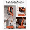 VEVOR Retractable Air Hose Reel, 3/8 Inch x 50 FT Rubber Air Hose Max 300PSI, Auto Rewind Air-Compressor Hoses Reel with 5 ft Lead in, Ceiling/Wall Mount Heavy Duty Steel Double Arm