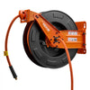 VEVOR Retractable Air Hose Reel, 3/8 Inch x 50 FT Rubber Air Hose Max 300PSI, Auto Rewind Air-Compressor Hoses Reel with 5 ft Lead in, Ceiling/Wall Mount Heavy Duty Steel Double Arm