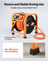 VEVOR Retractable Air Hose Reel, 3/8 Inch x 100 FT PVC Air Hose Max 300PSI, Auto Rewind Air-Compressor Hoses Reel with 5 ft Lead in, Portable Freestanding Heavy Duty Steel Reel for Garages Workshops