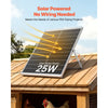 VEVOR Solar Powered Fan, 25W Solar Panel with 4 Fans, Adjustable Solar Panel Angle, 2668 RPM High-Speed, Flexible Installation, Fast Air Exchange for Greenhouse, Grow Tents, Chicken Coops, Shelters