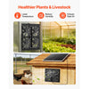 VEVOR Solar Powered Fan, 25W Solar Panel with 4 Fans, Adjustable Solar Panel Angle, 2668 RPM High-Speed, Flexible Installation, Fast Air Exchange for Greenhouse, Grow Tents, Chicken Coops, Shelters