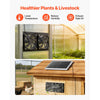 VEVOR Solar Powered Fan, 15W Solar Panel with 2 Fans, Adjustable Solar Panel Angle, 2668 RPM High-Speed, Flexible Installation, Fast Air Exchange for Greenhouse, Grow Tents, Chicken Coops, Shelters
