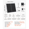 VEVOR Solar Powered Fan, 20W Solar Panel with Battery Storage, 220 CFM Airflow, Adjustable Panel Angle, 2030 RPM High-Speed, Fast Air Exchange for Greenhouse, Grow Tents, Chicken Coops, Shelters