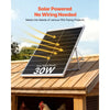 VEVOR Solar Powered Fan, 30W Solar Panel with 2 Fans, Adjustable Solar Panel Angle, 2668 RPM High-Speed, Flexible Installation, Fast Air Exchange for Greenhouse, Grow Tents, Chicken Coops, Shelters
