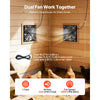VEVOR Solar Powered Fan, 30W Solar Panel with 2 Fans, Adjustable Solar Panel Angle, 2668 RPM High-Speed, Flexible Installation, Fast Air Exchange for Greenhouse, Grow Tents, Chicken Coops, Shelters