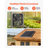 VEVOR Solar Powered Fan, 30W Solar Panel with 2 Fans, Adjustable Solar Panel Angle, 2668 RPM High-Speed, Flexible Installation, Fast Air Exchange for Greenhouse, Grow Tents, Chicken Coops, Shelters