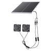 VEVOR Solar Powered Fan, 30W Solar Panel with 2 Fans, Adjustable Solar Panel Angle, 2668 RPM High-Speed, Flexible Installation, Fast Air Exchange for Greenhouse, Grow Tents, Chicken Coops, Shelters