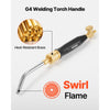VEVOR Air Acetylene Torch Kit, Acetylene Gas Welding Tool with 11.8FT Rubber Hose, 4 Welding Tips & CGA200 Regulator, Swirl Frame Gas Brazing Torch Kit for Home DIY and Industrial Metalworking