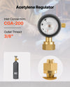 VEVOR Air Acetylene Torch Kit, Acetylene Gas Welding Tool with 11.8FT Rubber Hose, PL-8A Self-Lighting Welding Tip & CGA200 Regulator, Swirl Frame Brazing Torch Kit for Home Industrial Metalworking