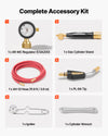 VEVOR Air Acetylene Torch Kit, Acetylene Gas Welding Tool with 11.8FT Rubber Hose, PL-8A Self-Lighting Welding Tip & CGA200 Regulator, Swirl Frame Brazing Torch Kit for Home Industrial Metalworking