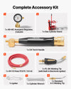 VEVOR Air Acetylene Torch Kit, Acetylene Gas Welding Tool with 11.8FT Rubber Hose, Self-Lighting Welding Tip & CGA200 Regulator, Swirl Frame Brazing Torch Kit with Cylinder Stand for Metalworking