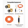VEVOR Air Acetylene Torch Hose, 1/8-Inch x 12FT Acetylene Welding Hose with 9/16" LH B-Type Fittings, AH-12 R Grade Welding Torch Hoses Compatible with AR-B/AR-MC Regulators