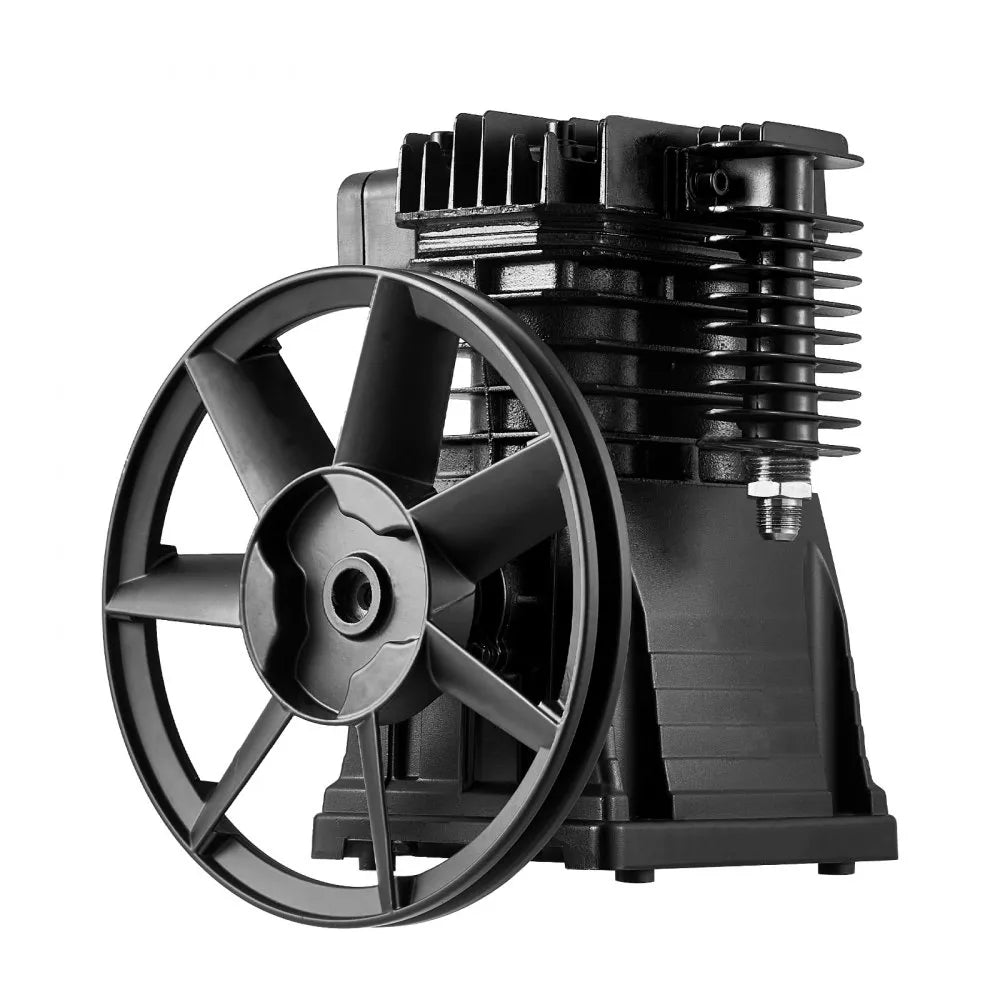 VEVOR Air Compressor Pump Head, 3HP 5.8CFM @ 90PSI, Twin Cylinder Oil Lubricated Air Compressor Piston Pump Head, Single-Stage Aluminum Air Compressor Pump Replacement with Max. 116PSI Pressure