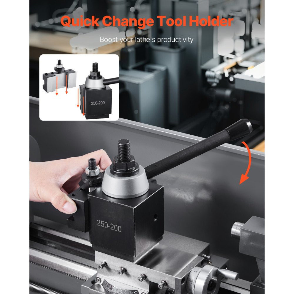 VEVOR Quick Change Tool Post Set, 6 Pcs, Includes Lathe Tool Holders, Wedge Type Tool Post with Turning Tool Holder Accessories, for Mini Lathe & Metal Lathe 10"-15" Swing, Durable Steel Material