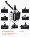 VEVOR Quick Change Tool Post Set, 8 Pcs, Includes Lathe Tool Holders, Piston Type Tool Post with Turning Tool Holder Accessories, for Mini Lathe & Metal Lathe 10"-15" Swing, Durable Steel Material