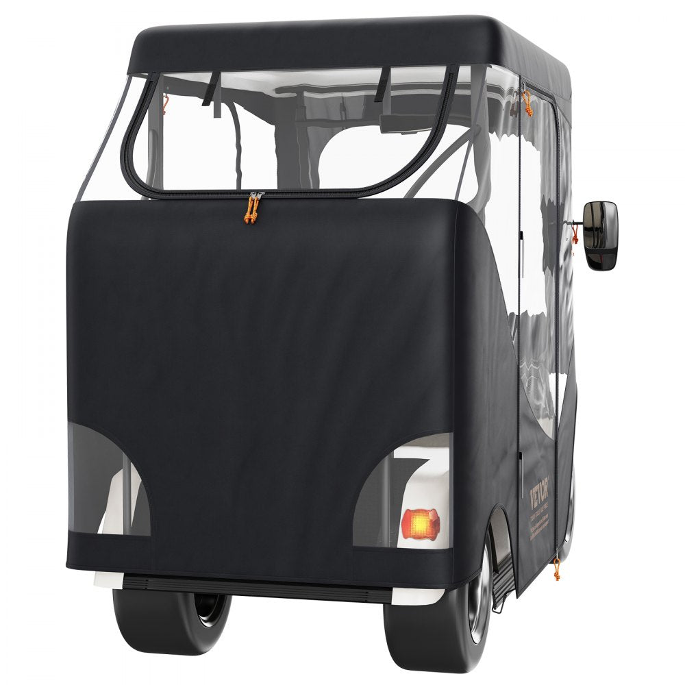 VEVOR Golf Cart Enclosure, Polyester Driving Enclosure, Club Car Covers Suitable for 2-Seater Golf Carts, Sunproof and Dustproof Outdoor Cart Cover