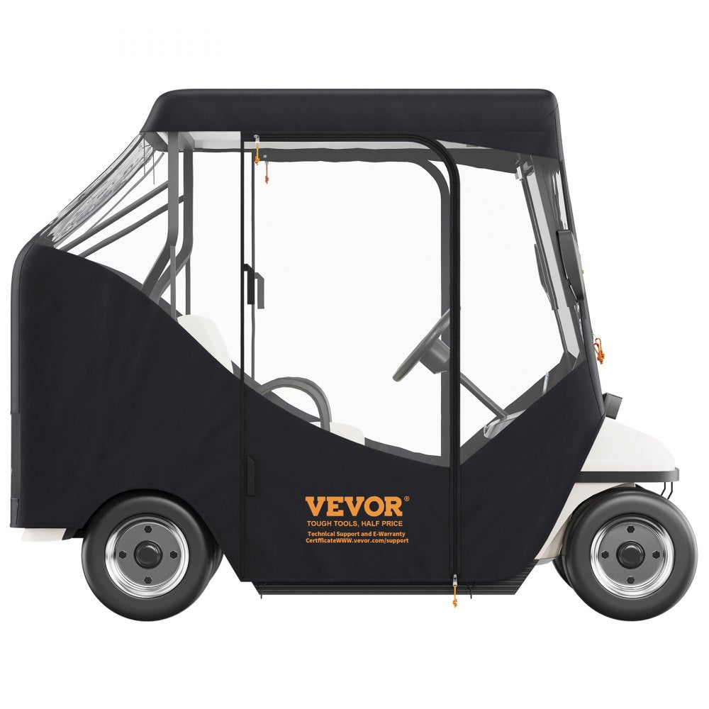 VEVOR Golf Cart Enclosure, Polyester Driving Enclosure, Club Car Covers Suitable for 2-Seater Golf Carts, Sunproof and Dustproof Outdoor Cart Cover