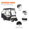 VEVOR Golf Cart Enclosure, 420D Polyester Driving Enclosure with 4-Sided Transparent Windows, 4 Passenger Club Car Covers for 2+2 Passenger Golf Carts, Sunproof and Dustproof Outdoor Cart Cover