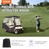 VEVOR Golf Cart Enclosure, 420D Polyester Driving Enclosure with 4-Sided Transparent Windows, 4 Passenger Club Car Covers for 2+2 Passenger Golf Carts, Sunproof and Dustproof Outdoor Cart Cover