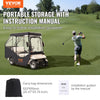 VEVOR Golf Cart Enclosure, 600D Polyester Driving Enclosure with 4-Sided Transparent Windows, 4 Passenger Club Car Covers for 2+2 Passenger Golf Carts, Sunproof and Dustproof Outdoor Cart Cover