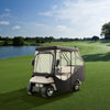 VEVOR Golf Cart Enclosure, 600D Polyester Driving Enclosure with 4-Sided Transparent Windows, 4 Passenger Club Car Covers for 2+2 Passenger Golf Carts, Sunproof and Dustproof Outdoor Cart Cover