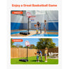 VEVOR Portable Basketball Stand, 5.2 to 6.9 ft Height Adjustment Basketball Hoop & Goal, Kids Adjustable Basketballs Hoop with Nylon Net & Rolling Wheels, Portable Backboard Set for Patios, Poolside