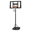 VEVOR Portable Basketball Stand, 4.4 ft to 10 ft Height Adjustment Basketball Hoop & Goal, Adjustable Basketballs Goal System with Built-in Rolling Wheels for Kids, Teens, Adults in Driveways, Pools
