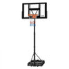 VEVOR Portable Basketball Stand, 4.4 ft to 10 ft Height Adjustment Basketball Hoop & Goal, Adjustable Basketballs Goal System with Built-in Rolling Wheels for Kids, Teens, Adults in Driveways, Pools