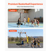 VEVOR Portable Basketball Stand, 10 ft Height Adjustment Basketball Hoop & Goal, Portable Basketballs Hoop with 54 inch PC Backboard & Wheels for Kids, Teens, Adults in Driveways, Pools, Schools
