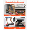 VEVOR Aerobic Exercise Step Platform, 28-Inch Workout Aerobic Stepper, Height Adjustable Fitness Training Step Deck Trainer with 4 Risers, Non-Slip Surface Bench for Home Gym Cardio Strength, Red