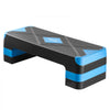 VEVOR Aerobic Exercise Step Platform, 28-Inch Workout Aerobic Stepper, Height Adjustable Fitness Training Step Deck Trainer with 4 Risers, Non-Slip Surface Bench for Home Gym Cardio Strength, Blue