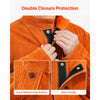 VEVOR Leather Welding Jacket, Heavy Duty Cowhide Flame Resistant Welding Coat, Waterproof Heat-Resistant Safety Jacket with 4 Pockets & Adjustable Cuffs for Welders Steelworks - L Size