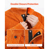 VEVOR Leather Welding Jacket, Heavy Duty Cowhide Flame Resistant Welding Coat, Waterproof Heat-Resistant Safety Jacket with 4 Pockets & Adjustable Cuffs for Welders Steelworks - XXL Size