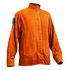 VEVOR Leather Welding Jacket, Heavy Duty Cowhide Flame Resistant Welding Coat, Waterproof Heat-Resistant Safety Jacket with 4 Pockets & Adjustable Cuffs for Welders Steelworks - XXL Size