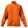 VEVOR Leather Welding Jacket, Heavy Duty Cowhide Flame Resistant Welding Coat, Waterproof Heat-Resistant Safety Jacket with 4 Pockets & Adjustable Cuffs for Welders Steelworks - XXL Size