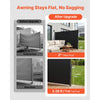 VEVOR Retractable Side Awning, 71" x 118" Patio Retractable Side Screen with 180 g/m² Polyester Fabric, Waterproof Sunshade Outdoor Privacy Screen Room Divider for Garden, Balcony, Pools, Deck, Black