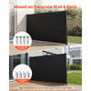 VEVOR Retractable Side Awning, 71" x 118" Patio Retractable Side Screen with 180 g/m² Polyester Fabric, Waterproof Sunshade Outdoor Privacy Screen Room Divider for Garden, Balcony, Pools, Deck, Black
