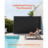 VEVOR Retractable Side Awning, 71" x 118" Patio Retractable Side Screen with 180 g/m² Polyester Fabric, Waterproof Sunshade Outdoor Privacy Screen Room Divider for Garden, Balcony, Pools, Deck, Black