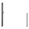 VEVOR Retractable Side Awning, 71" x 118" Patio Retractable Side Screen with 180 g/m² Polyester Fabric, Waterproof Sunshade Outdoor Privacy Screen Room Divider for Garden, Balcony, Pools, Deck, Black