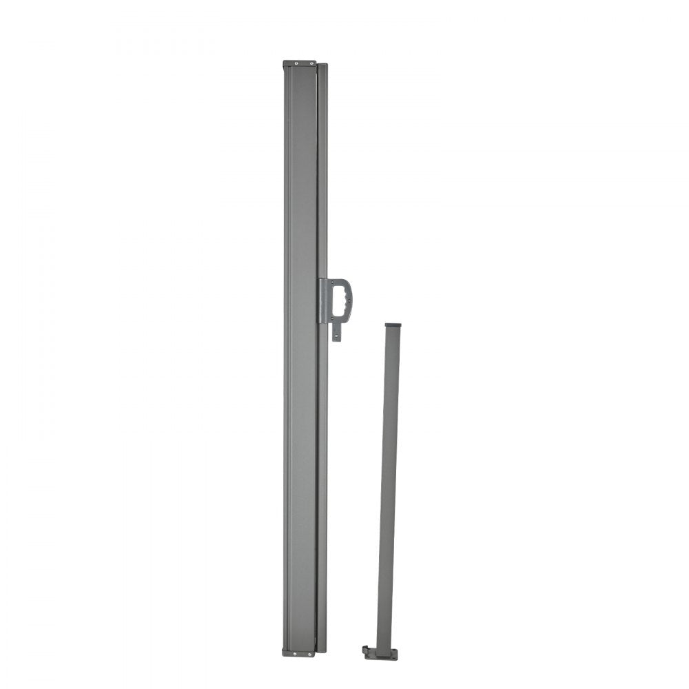 VEVOR Retractable Side Awning, 71''x 138'' Outdoor Privacy Screen, 180g Polyester Water-proof Retractable Patio Screen, UV 30+ Room Divider Wind Screen for Patio, Backyard, Balcony, Beige