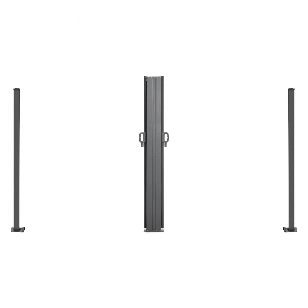 VEVOR Retractable Side Awning, 71" x 236" Patio Retractable Side Screen with 180 g/m² Polyester Fabric, Waterproof Sunshade Outdoor Privacy Screen Room Divider for Garden, Balcony, Pools, Deck, Beige