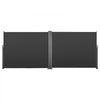 VEVOR Retractable Side Awning, 71" x 236" Patio Retractable Side Screen with 180 g/m² Polyester Fabric, Waterproof Sunshade Outdoor Privacy Screen Room Divider for Garden, Balcony, Pools, Deck, Gray