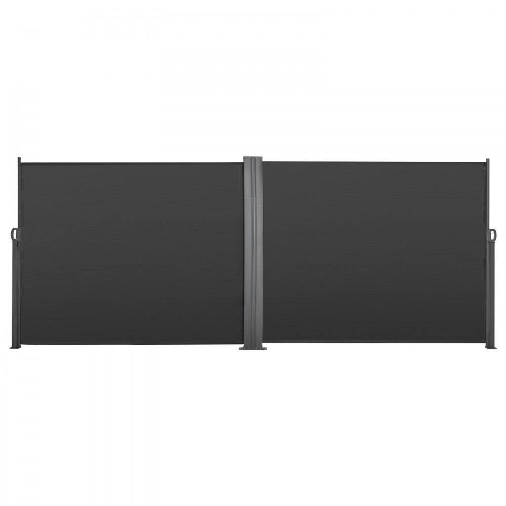VEVOR Retractable Side Awning, 71" x 236" Patio Retractable Side Screen with 180 g/m² Polyester Fabric, Waterproof Sunshade Outdoor Privacy Screen Room Divider for Garden, Balcony, Pools, Deck, Gray
